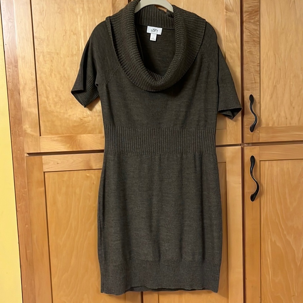 Ann Taylor Sweater Dress size Large, Brown